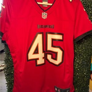 NFL Buccaneers Red Jersey with Number 45